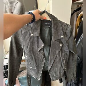 Andrew Marc gray suede leather jacket - size small